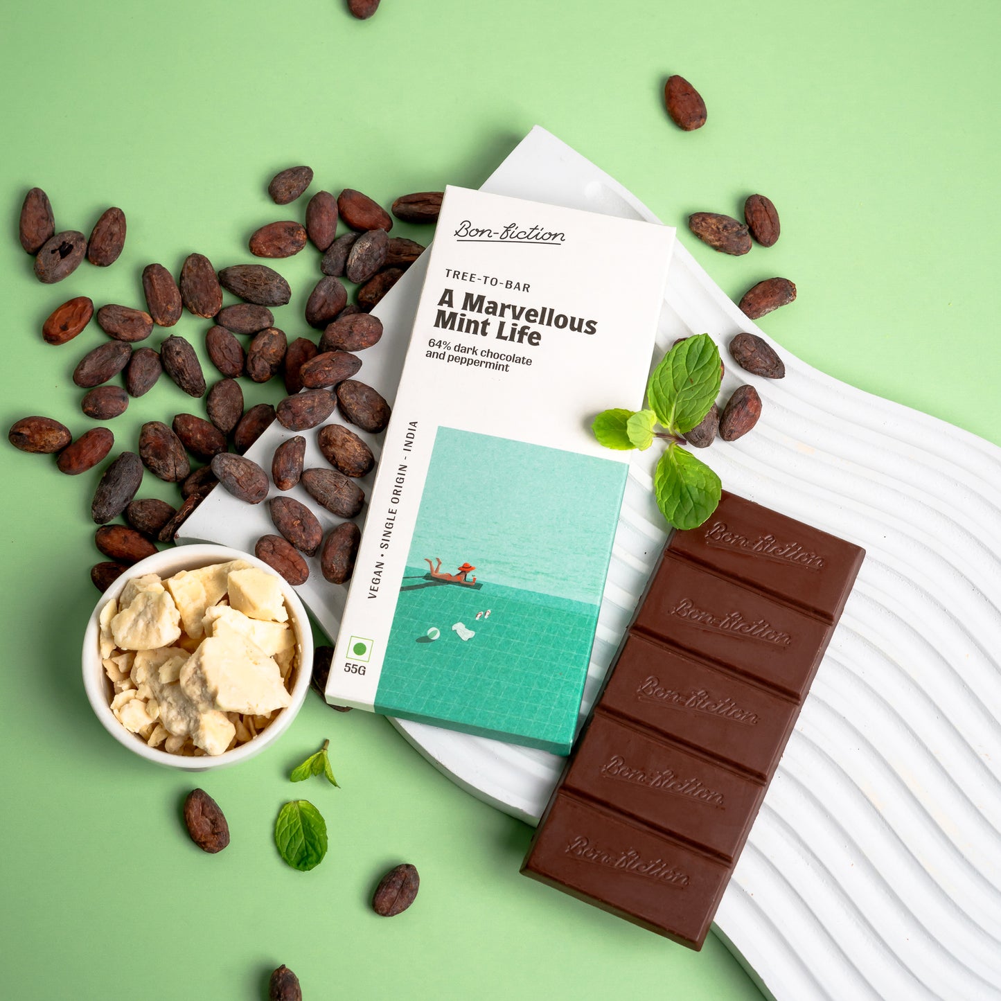 A Marvellous  Mint Life - 64% Dark  Peppermint Chocolate