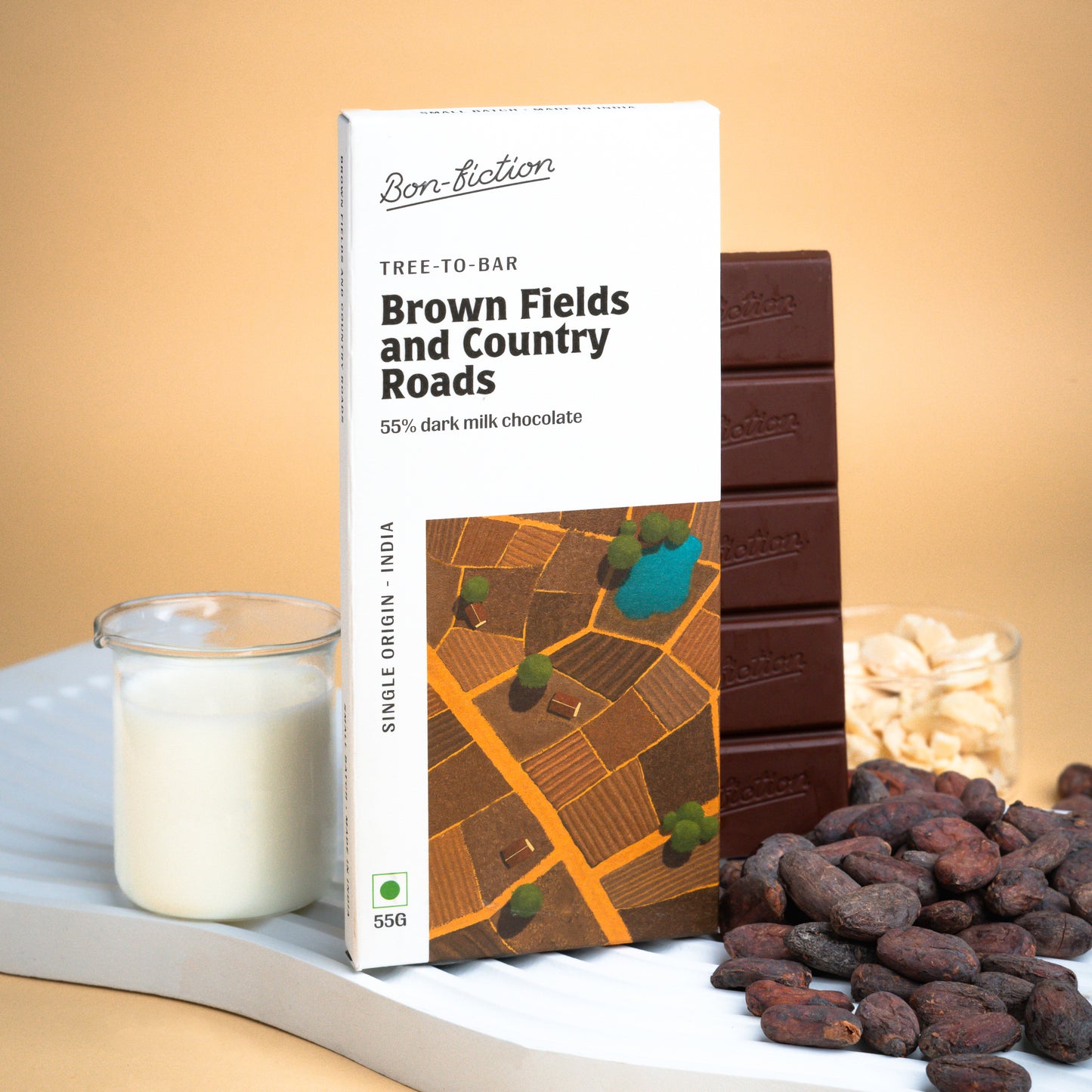 Brown Fields & Country Roads - 55% Dark Milk Chocolate